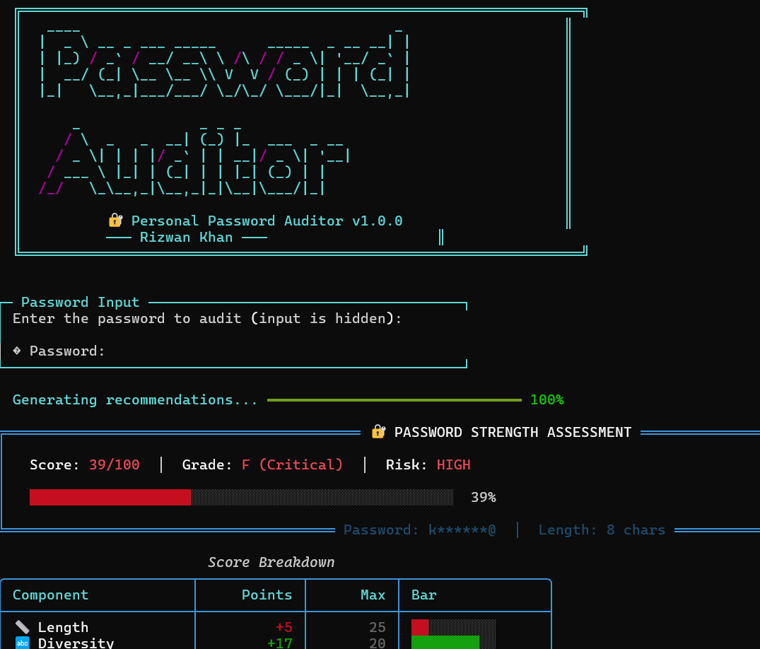 Personal Password Auditor